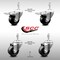 Service Caster 3 Inch SS Phenolic Swivel 10mm Threaded Stem Caster Total Lock Brake, 2PK SCC-SSTSTTL20S314-PHS-M1015-2-S-2 - alternate 2